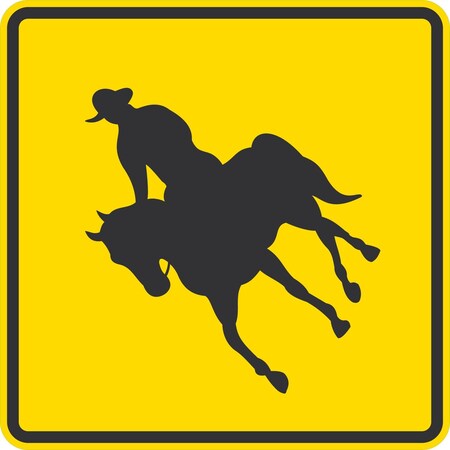 Lyle Man On Horse Graphic, 24x24, High Intensity Prismatic, Yellow G-13143-HI_24x24