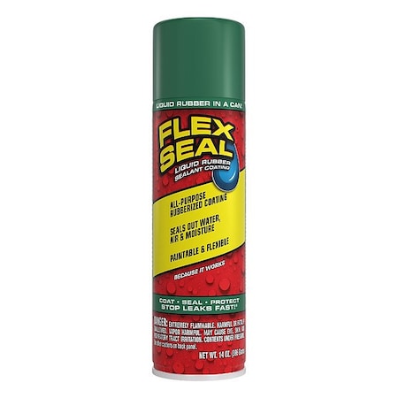 Flex Seal Rubber Coating, 14 oz, Green, Rubber FSGRNR20