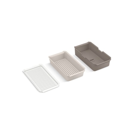 Kohler Three-piece workstation sink accessory set Light Warm Neutrals 35478-LGT