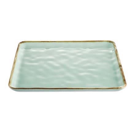 Cac Foodservice CAC China Square Plate Light Green 10 in Box of 12, 12PK PMS-SQ16-G