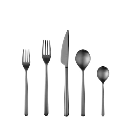 Mepra Linea Ice Black Gold Flatware Set - 20 Pcs. 104822020ION