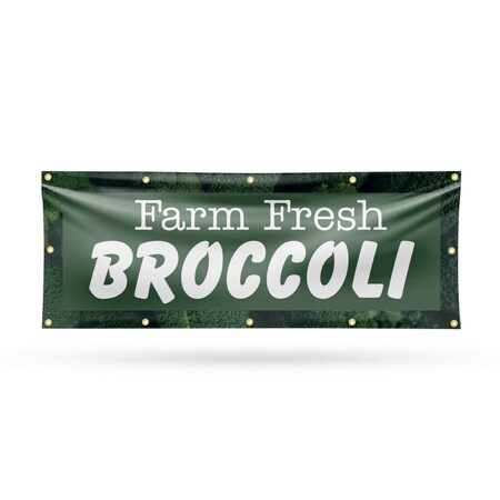Signmission Farm Fresh Broccoli, 48 Inch x 120 Inch, Vinyl Banner B-120-30581