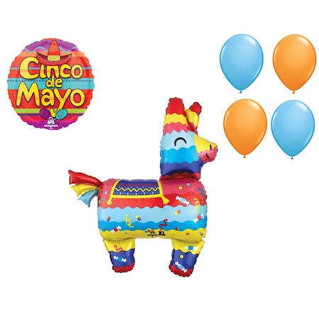 Loonballoon Fiesta Theme Balloon Set, 33 Inch Fiesta Pinata Balloon, Cinco de Mayo Celebration Balloon LB-96203