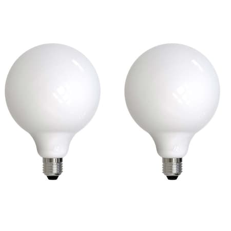 Bulbrite LED Filament, 5 Watt Dimmable G25 Light Bulb, Half White Finish, E26 Base, 2700K 400 Lumens, 4PK 862067