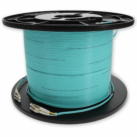Add-On 125M LC TO LC AQUA OM3 DUPLEX OFNR (RISER-RATED) FIBER PATCH CABLE ADD-LC-LC-125M5OM3