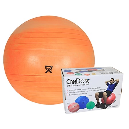 Fabrication Enterprises 21.7 in. Cando Deluxe Extra Thick Inflatable Exercise Ball - Orange 30-1852B
