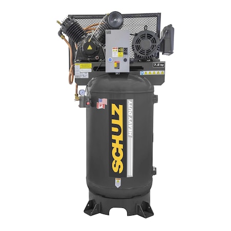 Schulz AIR COMPRESSOR 7.5HP SINGLE PHASE 80 GALLON TANK - 20CFM - 175 PSI 208/230V 932.9341-0