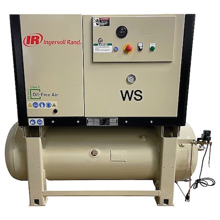 Ingersoll-Rand Scroll Compressor, 7-1/2 hp Output Power WS5.5S-A145-E120H-230-1-60