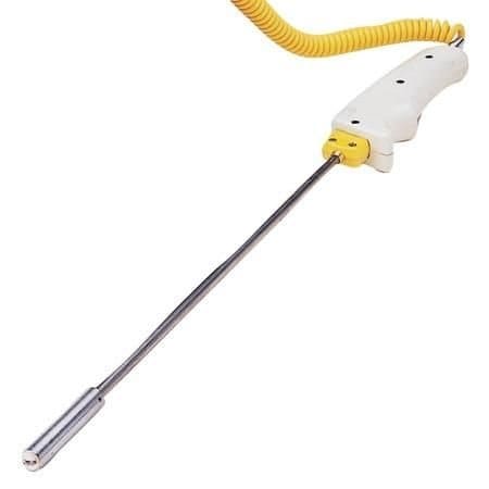 Omega High Temp Thermocouple Probe, Surface, Handle & Retractable, K Type, 0 degC to 1100 degC, 0.25 " x HPS-HT-K-6-SMPW-M