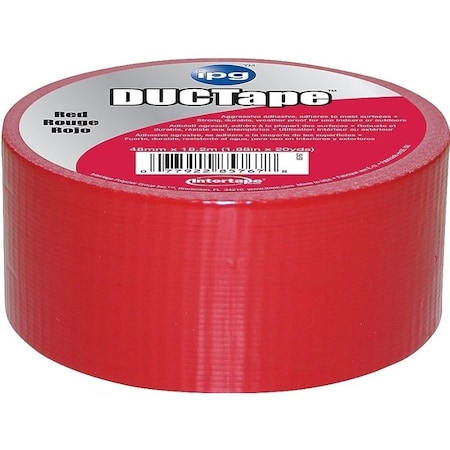 Intertape Duct Tape, 20 yd L, 188 in W, PolyethyleneCoated Cloth Backing, Red 6720RED