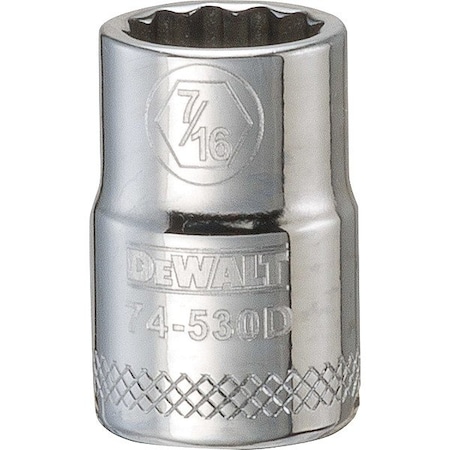 Dewalt Socket, 12 pt, 3/8in, 7/16in SAE DWMT74530OSP