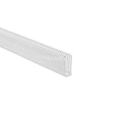 Hellerman Tyton High-Density Slotted Wall Wiring Duct, 1 x 3", 6 ft Sections, Non-Adhesive, PVC, White, 120ft/ctn, 120PK 184-13007