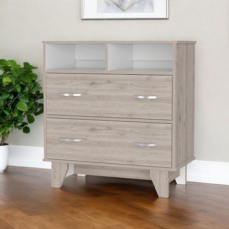 Homeroots 32" Oak Two Drawer Dresser 534953