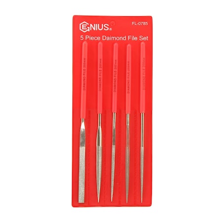 Genius Tools 5PC Daimondl File Set FL-0785