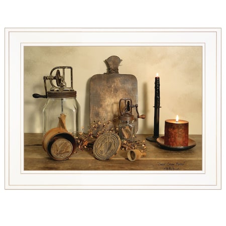 Homeroots Sweet Cream Butter 1 White Framed Print Wall Art 404368