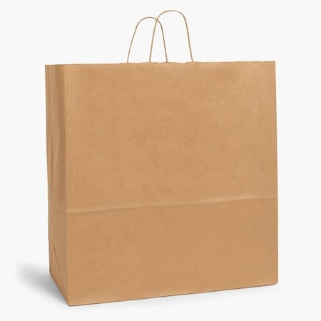 Nashville Wraps Natural Brown Kraft Shopping Bags, Jumbo 18x7x18.75in, 200PK LARKR