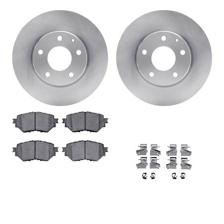 Dynamic Friction Co DFC Brake Rotor with 5000 Brake Pads and Hardware Kit 6512-80248