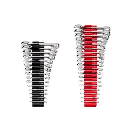 Tekton Stubby Combination Wrench Set with Modular Organizers, 34-Piece (1/4 - 1 in., 6 - 24 mm) WCB95409