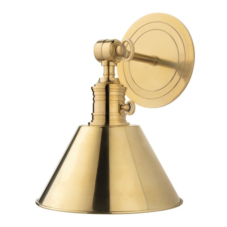 Hudson Valley Lighting Garden City 1 Light Wall Sconce 8 In. Aged Brass 8321-AGB
