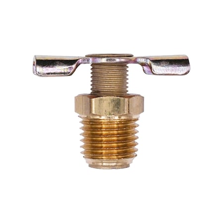 Auveco Brass External Seat Drain Cock Valve 1/4in Pipe, 5PK 371