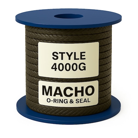 Macho O-Ring & Seal Style 4000G Mechanical Pump & Valve Packing, 5/8 in SQUARE 10 pound spool 4000G.6250x10