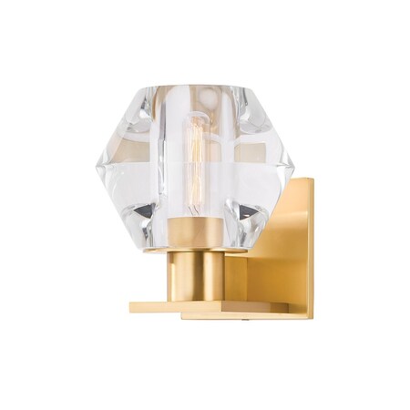 Hudson Valley Lighting Cooperstown 1 Light Wall Sconce 6.75 In. Aged Brass 7408-AGB