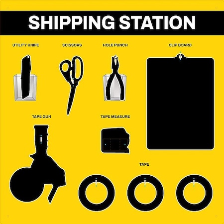 Visual Workplace Shipping Supplies Shadow Board 30-1910-3030-S11803
