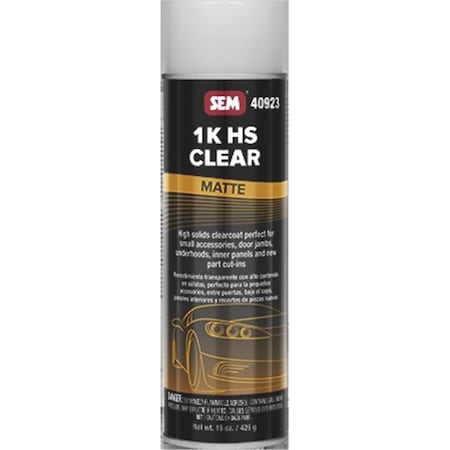 Sem Products 40923 20 oz 1K HS Clear Aerosol - Matte SEM-40923