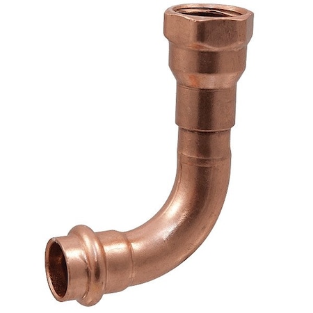 Nibco Copper, 90Elbow, Press-fit, 2in, FNPT, 2in 9082855PC
