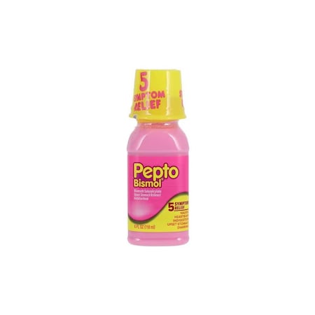 Pepto-Bismol Liquid, Antacid/Antidiarrhea, 525mg, Original, 4oz Bottle 37000003201