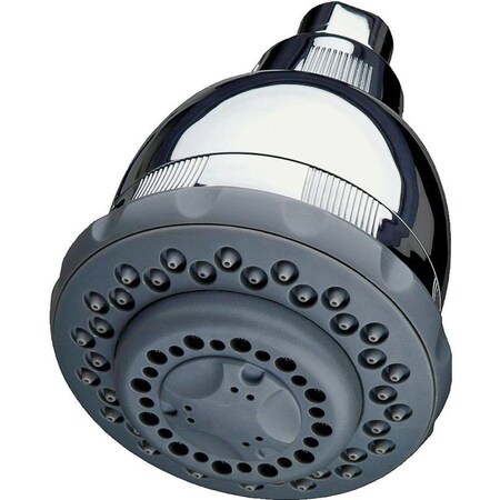 Culligan Filtered Shower Head, 2 gpm, 1/2 in Connection, IPS, Plastic, Chrome, 12-1/4 in L WSH-C125