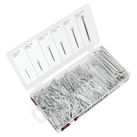 Performance Tool 1,000-Pc Cotter Pin Assortment Hdwr Kit-Cotter, W5204 W5204