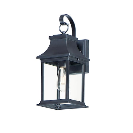 Cling 16 in. Vicksburg 1 Light Black Outdoor Wall Mount CL2965086