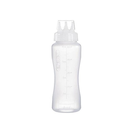 Araven Squeeze Bottle W/ 3-Nozzle Tip Pe 17 Oz 03377