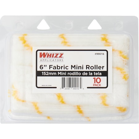 Whizz Gold Stripe 6'' x 1/2'' Fabric Roller Cover, 10PK 99016