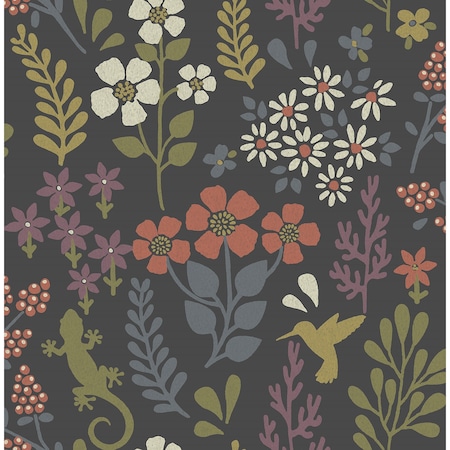 Advantage Karina Charcoal Meadow Wallpaper 2980-26170