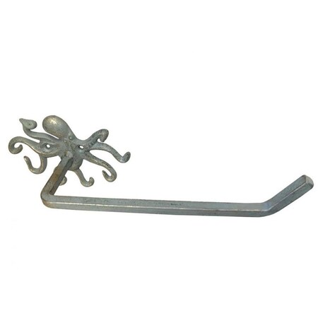 Handcrafted Model Ships 11 in. Antique Cast Iron Octopus Toilet Paper Holder, Bronze K-9205-bronze