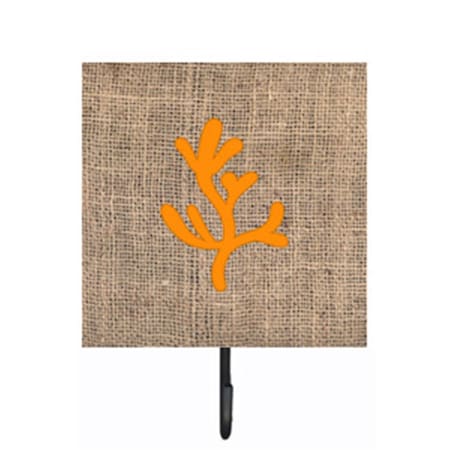 Carolines Treasures Coral Burlap And Orange Leash Or Key Holder BB1103-BL-OR-SH4