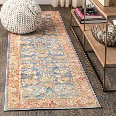 Jonathan Y Alba Modern Faded Peshawar Plum/Terracotta 2 ft. x 8 ft. Runner Rug MDP304C-28
