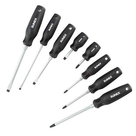 Sunex Phillips & Slotted Magnetic 8 Piece Screwdriver Set In Eva Foam SXCSDS8