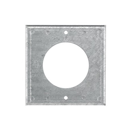 Hubbell Wiring Locking Devices, Twist-Lock, 50A Receptacles, Accessories, Box Cover for 4 in Square, Galvanized HBL50SC