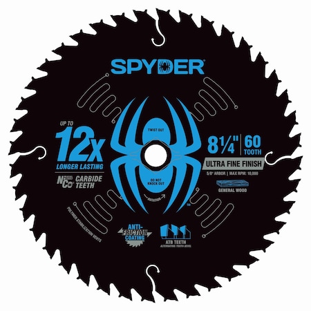 Spyder 8-1/4-Inch 60-Tooth Circular Saw Blade 13068