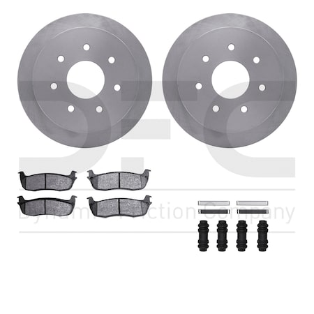 Dynamic Friction Co DFC Brake Rotor- Heavy Duty Brake Pad includes Hardware 6412-54107