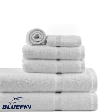 Boston Textile Co. Bluefin 13x13 Washcloth 1.5 lbs/Dozen 100% Ring Spun Cotton White WCBXBLFN001313WHT