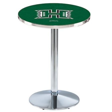 Holland Bar Stool Co 42" Chrome Hawaii Pub Table, 36" dia. Top L214C4236Hawaii