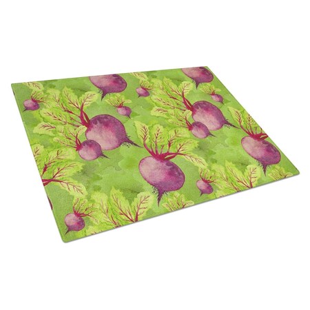 Carolines Treasures Watercolor Raddishes Glass Cutting Board, Large BB7574LCB