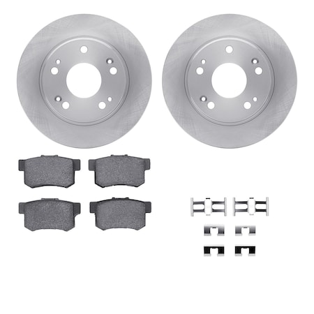 Dynamic Friction Co DFC Brake Rotor with 5000 Brake Pads and Hardware Kit 6512-59273