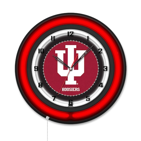 Holland Bar Stool Indiana University 19 Double Neon Wall Clock Clk19BK