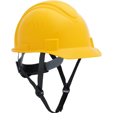 North Short Brim, Type I Vented, Hard Hat w/HDPE Shell, 4-Point Textile Suspension, Wheel Ratchet Adjustment NSB21002