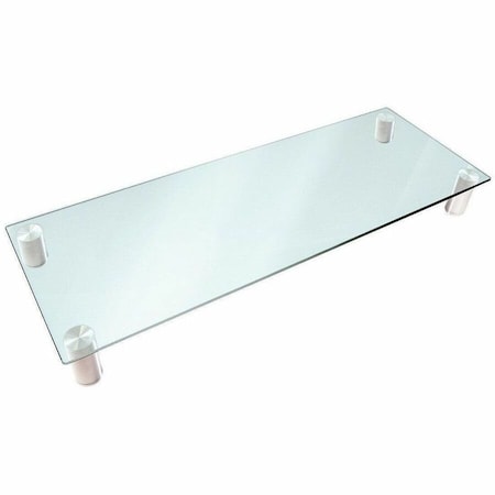 Monoprice LARGE MULTIMEDIA DESKTOP MONITOR STAND_ CLEAR GLASS 16356